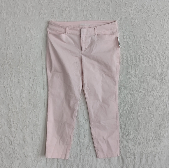 Old Navy Pastel Pink Ankle Jeans Cropped Spring Femme Barbie Doll NWT Mid Size - Picture 13 of 13